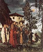 Albrecht Altdorfer St Florian Taking Leave of the Monastery oil